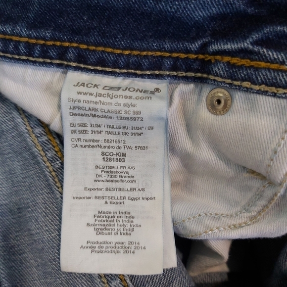 📣2/40$📣 JACK & JONES Clark regular fit men's size 31 button fly - Picture 9 of 10